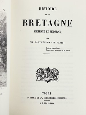 Lot 344 - Five French language titles on the history of Bretagne