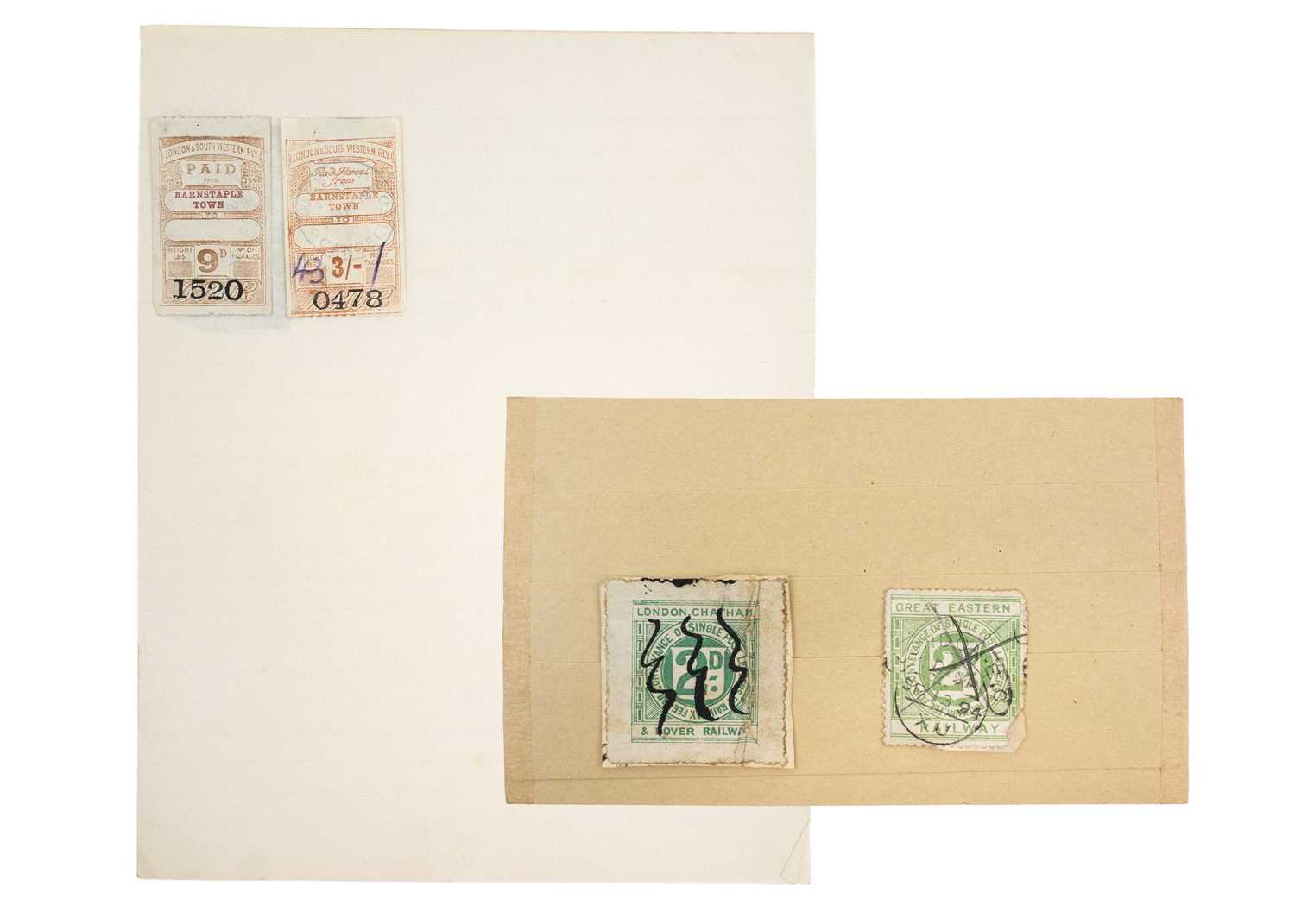 Lot 649 - Pre-grouping railway parcel and newspaper