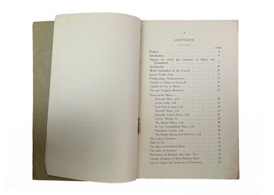 Lot 61 - 'The Cornish Chamber of Mines Year Book, 1917,'