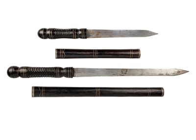 Lot 345 - Two Japanese knives, Meiji period.