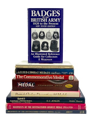 Lot 274 - Military badges and medals reference books (x10)