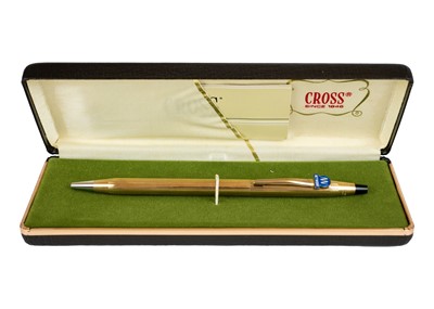 Lot 376 - A Cross rolled-gold roller ball pen.