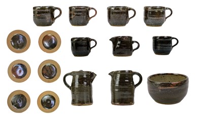 Lot 355 - A Boscean Pottery coffee service.