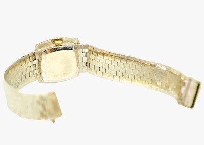 Lot 196 - BUECHE-GIROD - A 9ct white gold lady's quartz bracelet wristwatch.