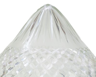 Lot 96 - A cut glass table lamp and shade