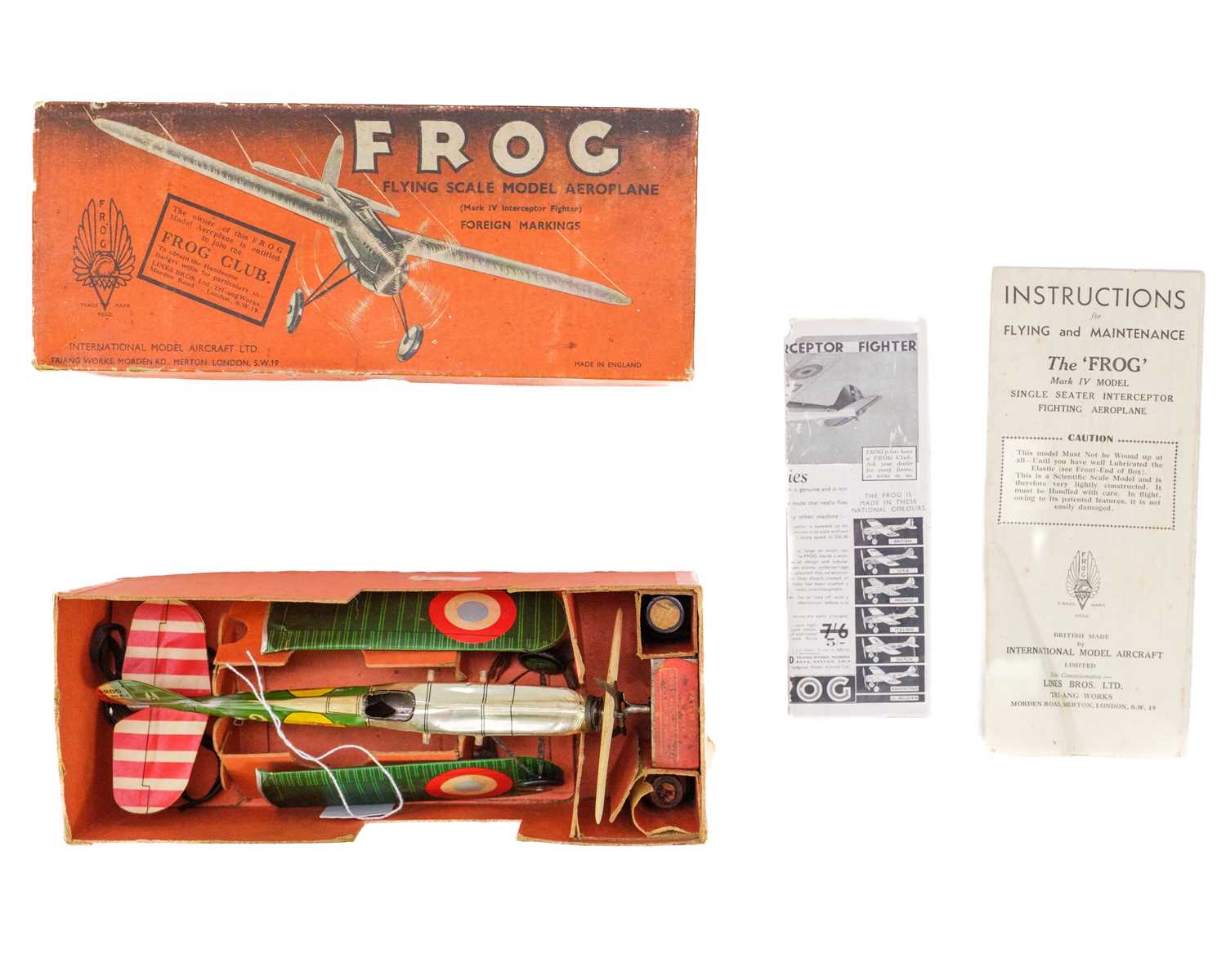 Lot 218 - A Frog Flying Scale Model Aeroplane.