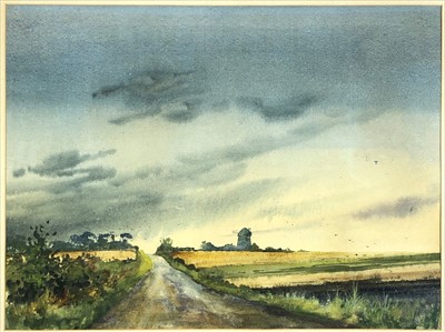 Lot 209 - Peter RICHMOND Country Road with Windmill...