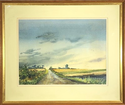 Lot 1291 - Peter RICHMOND Country Road with Windmill...