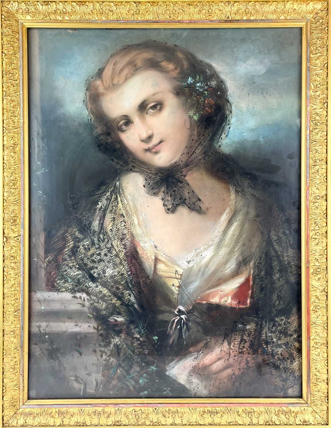 Lot 35 - A 19th Century portrait overpainted using