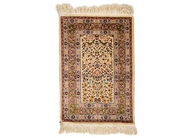 Lot 333 - A Hereke silk rug, West Anatolia.