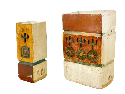 Lot 513 - A studio pottery slab vase.