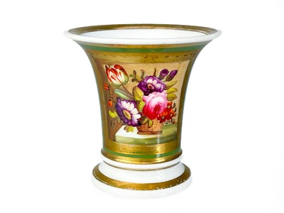 Lot 467 - A Rockingham porcelain trumpet vase.