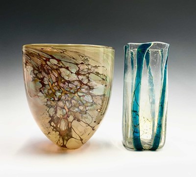 Lot 13 - A studio glass vase by Peter Layton.
