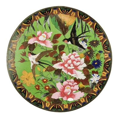 Lot 356 - A Japanese cloisonne dish, late Meiji period.