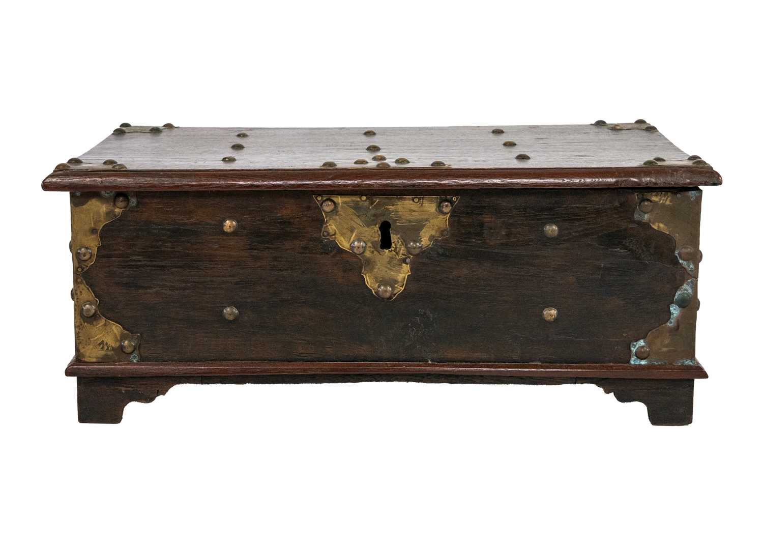 Lot 57 - An Indian hardwood and metal bound box, 19th