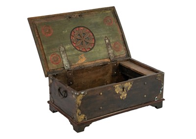 Lot 57 - An Indian hardwood and metal bound box, 19th century.