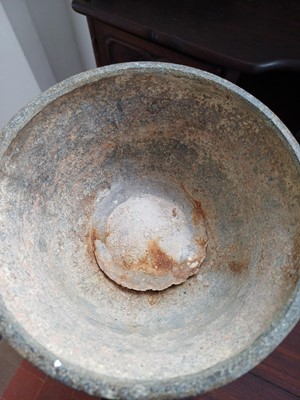 Lot 59 - An Indian Bidriware zinc Gu-shaped vase, 19th century.