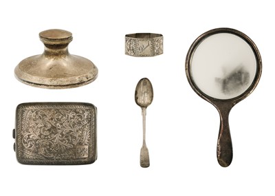 Lot 173 - A selection of silver items.