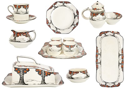 Lot 471 - A Crown Ducal Orange Tree pattern part service.