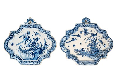 Lot 1152 - A Delft blue and white wall plaque.