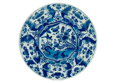 Lot 1150 - A collection of three various Delft blue and white plates
