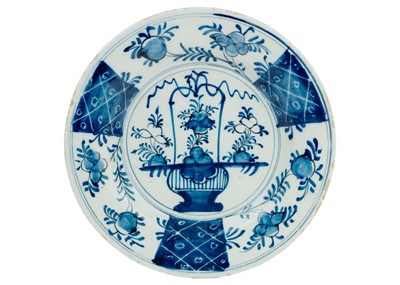 Lot 1150 - A collection of three various Delft blue and white plates