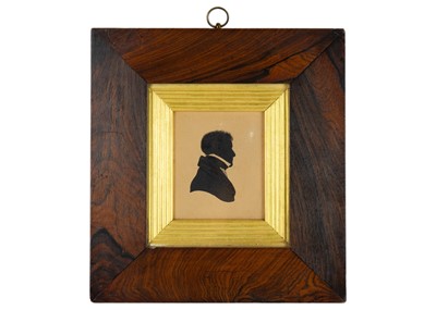 Lot 1071 - A 19th century silhouette portrait.