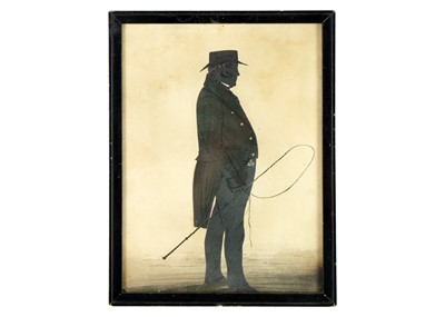 Lot 1116 - A 19th century full length silhouette portrait.