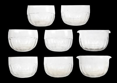 Lot 414 - A set of six 19th century glass finger bowls.