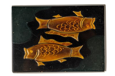 Lot 382 - A Japanese miniature lacquer cabinet, Meiji period.