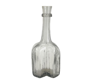 Lot 419 - A cruciform form glass decanter.