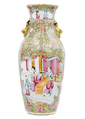 Lot 491 - A Chinese Canton porcelain vase, 19th century.