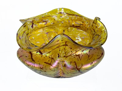 Lot 420 - A Kralik iridescent glass 'Bacillus' bowl.