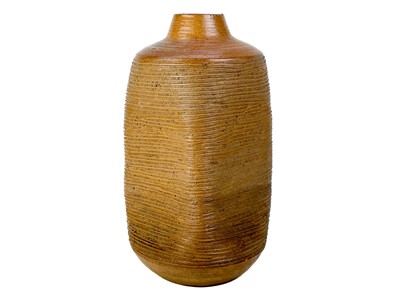 Lot 512 - Janet Leach (1918-1997) large stoneware salt glaze vase.