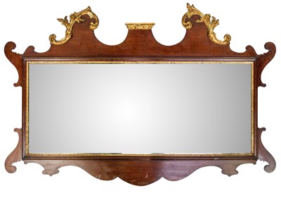 Lot 59 - A 19th century mahogany fret work framed mirror.