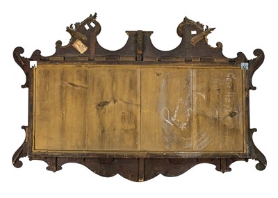 Lot 59 - A 19th century mahogany fret work framed mirror.