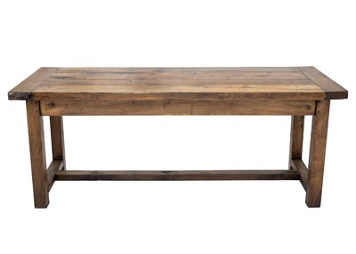 Lot 610 - An oak refectory table.