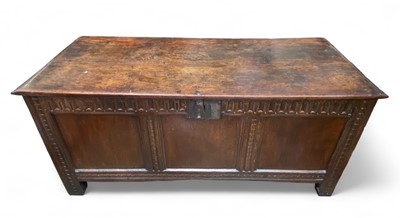 Lot 1136 - An 18th century coffer.