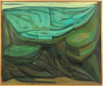 Lot 539 - BRYNHILD PARKER (1907-1987) Abstract Oil on...