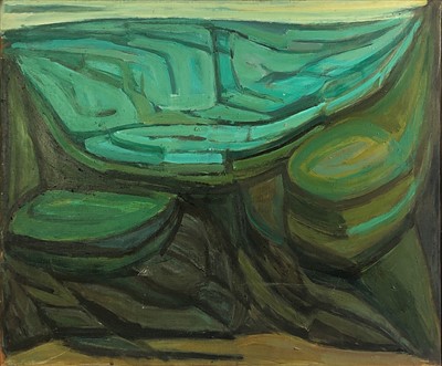 Lot 396 - BRYNHILD PARKER (1907-1987) Abstract Oil on...