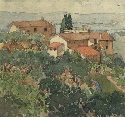 Lot 397 - BRYNHILD PARKER (1907-1987) Tuscan Landscape...