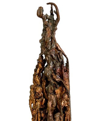 Lot 352 - A copper smelt candle.