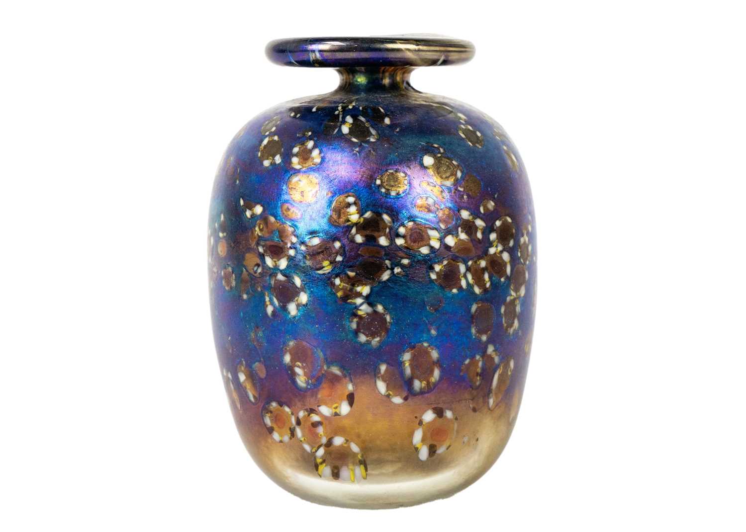 Lot 34 - Peter Layton (1940) Studio glass ovoid vase.