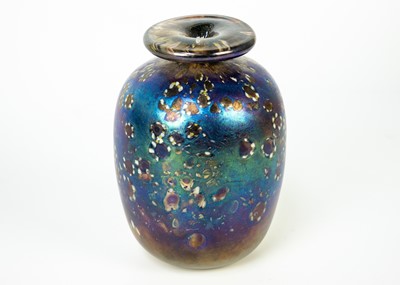 Lot 34 - Peter Layton (1940) Studio glass ovoid vase.