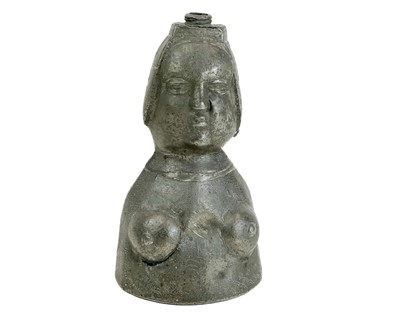 Lot 348 - A female form baptisinal flask.