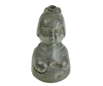 Lot 348 - A female form baptisinal flask.