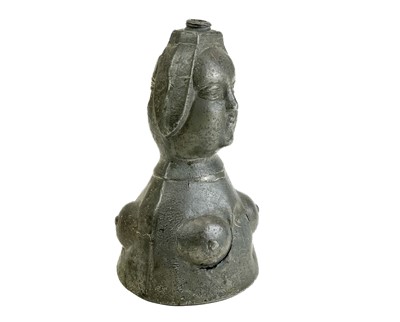 Lot 348 - A female form baptisinal flask.
