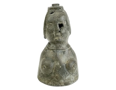 Lot 348 - A female form baptisinal flask.