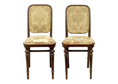 Lot 611 - A pair of early 20th century Thonet bentwood chairs.