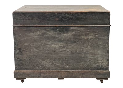 Lot 642 - A 19th Century oak silver chest.